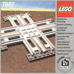Lego 7857 Crossing, Electric Rails Grey 12 V