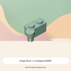 Hinge Brick 1 x 4 [Upper] #3830 - 151-Sand Green