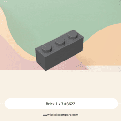 Brick 1 x 3 #3622 - 199-Dark Bluish Gray