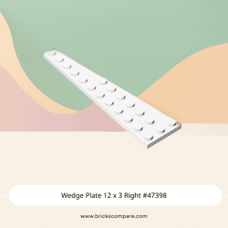 Wedge Plate 12 x 3 Right #47398 - 1-White