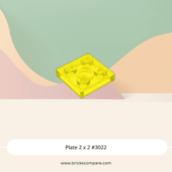 Plate 2 x 2 #3022 - 44-Trans-Yellow