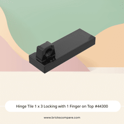 Hinge Tile 1 x 3 Locking with 1 Finger on Top #44300  - 26-Black