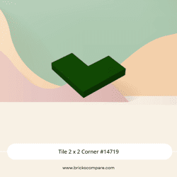 Tile 2 x 2 Corner #14719 - 141-Dark Green