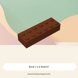 Brick 2 x 6 #44237 - 192-Reddish Brown