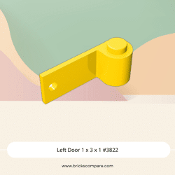 Left Door 1 x 3 x 1 #3822 - 24-Yellow