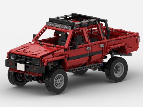 Rebrickable MOC-29256 Toyota Hilux Double cab (n50) 1983-1988