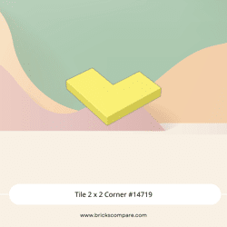 Tile 2 x 2 Corner #14719 - 226-Bright Light Yellow