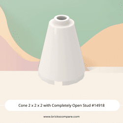 Cone 2 x 2 x 2 with Completely Open Stud #14918 - 1-White