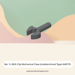 Bar 1L With Clip Mechanical Claw (Undetermined Type) #48729 - 199-Dark Bluish Gray