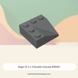 Slope 33 3 x 3 Double Concave #99301  - 199-Dark Bluish Gray