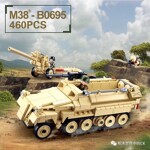 Sluban M38-B0695 World War II Rebirth of Adversity: SDKFZ251 Semi-Track Trooper, K18 105MM Cannon Cannon