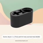 Technic Beam 1 x 2 Thick with Pin Hole and Axle Hole #60483  - 26-Black