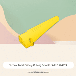 Technic Panel Fairing #6 Long Smooth, Side B #64393  - 24-Yellow