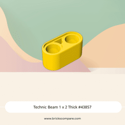 Technic Beam 1 x 2 Thick #43857 - 24-Yellow