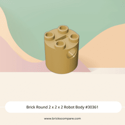 Brick Round 2 x 2 x 2 Robot Body #30361 - 5-Tan