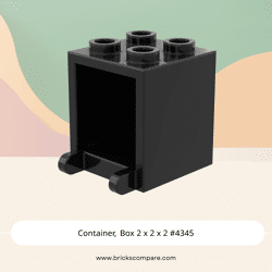 Container, Box 2 x 2 x 2 #4345 - 26-Black