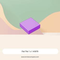 Flat Tile 1 x 1 #3070 - 324-Medium Lavender