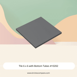 Tile 6 x 6 with Bottom Tubes #10202 - 199-Dark Bluish Gray