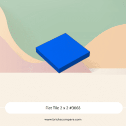 Flat Tile 2 x 2 #3068 - 23-Blue