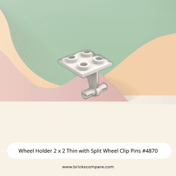 Wheel Holder 2 x 2 Thin with Split Wheel Clip Pins #4870  - 1-White