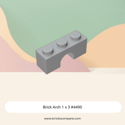 Brick Arch 1 x 3 #4490 - 194-Light Bluish Gray