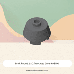 Brick Round 2 x 2 Truncated Cone #98100  - 199-Dark Bluish Gray