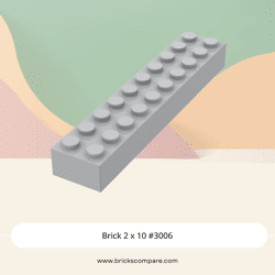 Brick 2 x 10 #3006 - 194-Light Bluish Gray