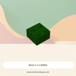 Brick 2 x 2 #3003 - 141-Dark Green