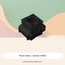 Plastic Motor, Cylinder #2850 - 26-Black