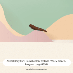 Animal Body Part, Horn (Cattle) / Tentacle / Vine / Branch / Tongue - Long #13564 - 192-Reddish Brown