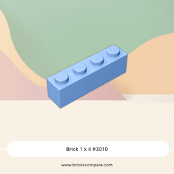 Brick 1 x 4 #3010 - 212-Bright Light Blue