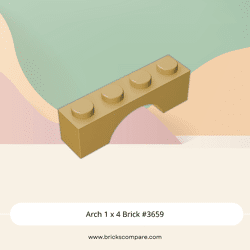 Arch 1 x 4 Brick #3659 - 5-Tan