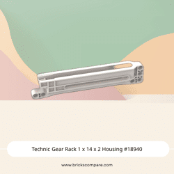 Technic Gear Rack 1 x 14 x 2 Housing #18940 - 1-White