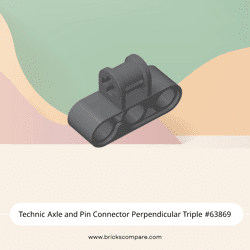 Technic Axle and Pin Connector Perpendicular Triple #63869 - 199-Dark Bluish Gray