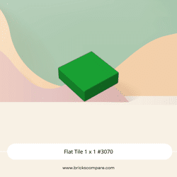 Flat Tile 1 x 1 #3070 - 28-Green