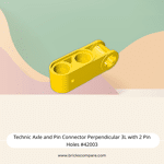 Technic Axle and Pin Connector Perpendicular 3L with 2 Pin Holes #42003 - 24-Yellow