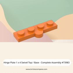 Hinge Plate 1 x 4 Swivel Top / Base - Complete Assembly #73983  - 106-Orange