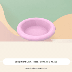 Equipment Dish / Plate / Bowl 3 x 3 #6256 - 222-Bright Pink