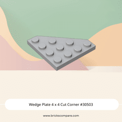 Wedge Plate 4 x 4 Cut Corner #30503 - 194-Light Bluish Gray