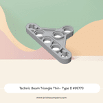 Technic Beam Triangle Thin - Type II #99773  - 194-Light Bluish Gray