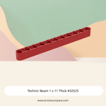 Technic Beam 1 x 11 Thick #32525  - 21-Red