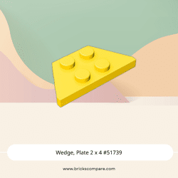 Wedge, Plate 2 x 4 #51739 - 24-Yellow
