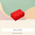 Brick 2 x 3 #3002 - 21-Red