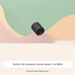Technic Pin Connector Round, Beam 1L #18654 - 316-Titanium Metallic