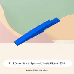 Brick Curved 10 x 1 - Symmetric Inside Ridges #13731  - 23-Blue