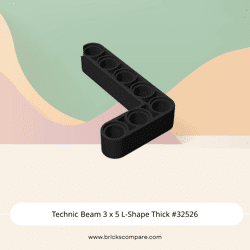 Technic Beam 3 x 5 L-Shape Thick #32526 - 26-Black