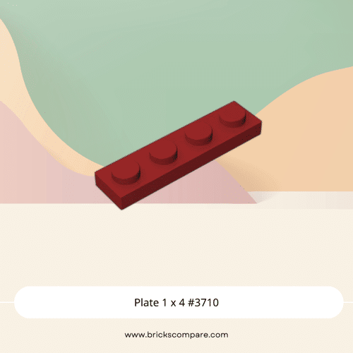 Plate 1 x 4 #3710 - 154-Dark Red