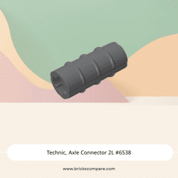 Technic, Axle Connector 2L #6538  - 199-Dark Bluish Gray