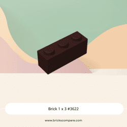 Brick 1 x 3 #3622 - 308-Dark Brown
