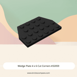 Wedge Plate 4 x 6 Cut Corners #32059 - 26-Black
